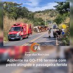 PÁ Portal das Notícias | Caminhão carregado com palha tomba e deixa mulher ferida em Formosa