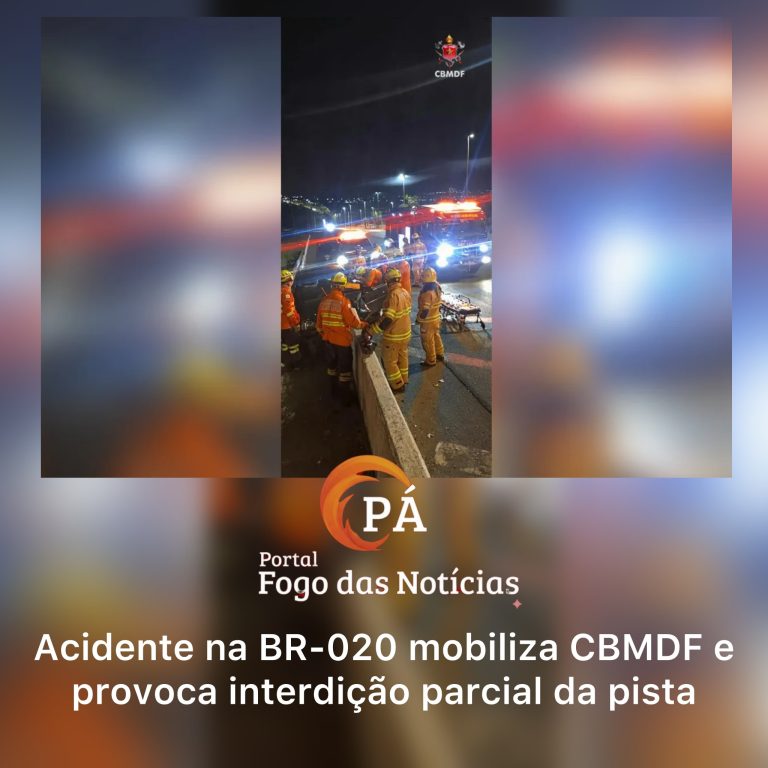 PÁ Portal das Notícias | Motorista fica ferido após colisão contra mureta na BR-020